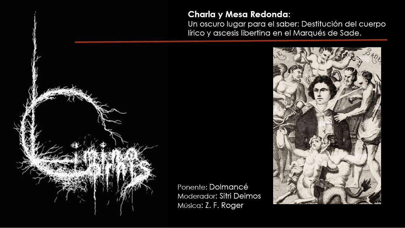 Charla / Mesa redonda: Un oscuro lugar para el saber - Destitución del cuerpo lírico y ascesis libertina en el Marqués de Sade 2 Ivoox Sade